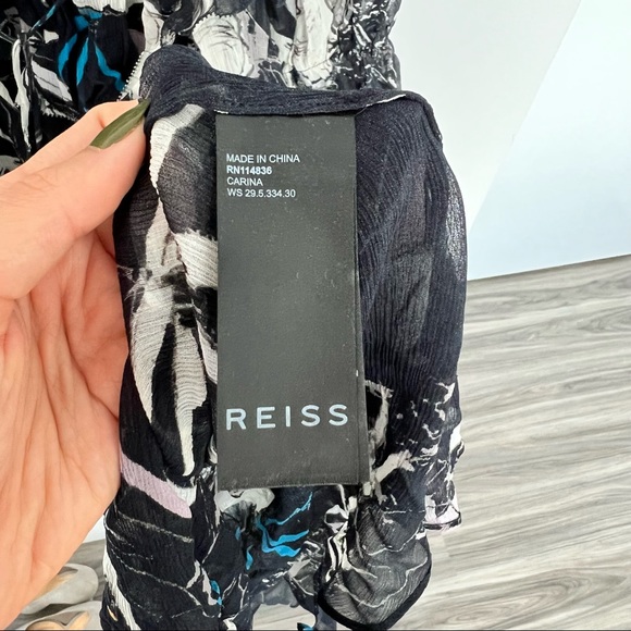 Reiss Carina Spring Floral Midi Dress size US4 - Picture 10 of 14